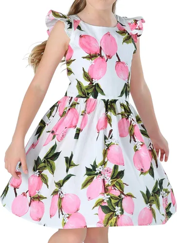 Miniatura 216 de Vestido de verano para niña, de algodón, con diseño floral