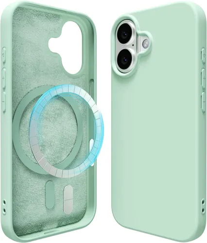 Miniatura 142 de oakxco Funda de silicona para iPhone 12 Pro Max, magnética, compatible con carga inalámbrica Magsafe, cubierta protectora de goma suave y delgada