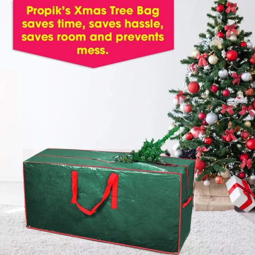 Miniatura 5 de ProPik Bolsa de almacenamiento para árbol de Navidad Se adapta a árboles desmontados de hasta 7.5 pies Estuche de almacenamiento de árbol Verde