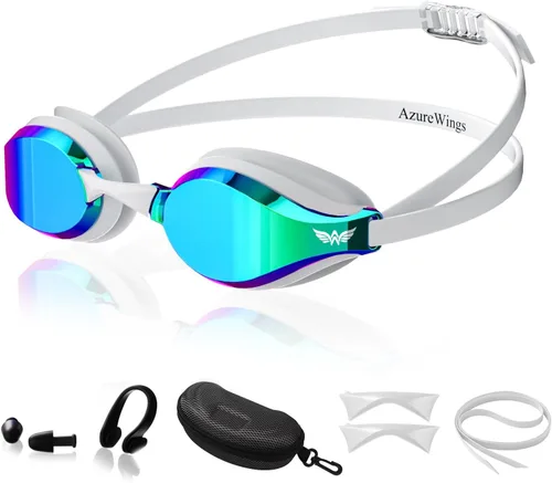 Miniatura 12 de Swim Goggles for Men Women – No Leak Anti-Fog UV HD Wide Vision, Racing & Swimming Goggles Black-Electroplate