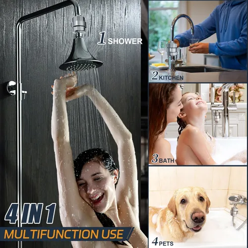 Miniatura 8 de Filtro de ducha, EMBATHER Filtro de cabezal de ducha de 20 etapas para agua dura, elimina cloro/fluoruro/metales pesados, filtro suavizante de ducha