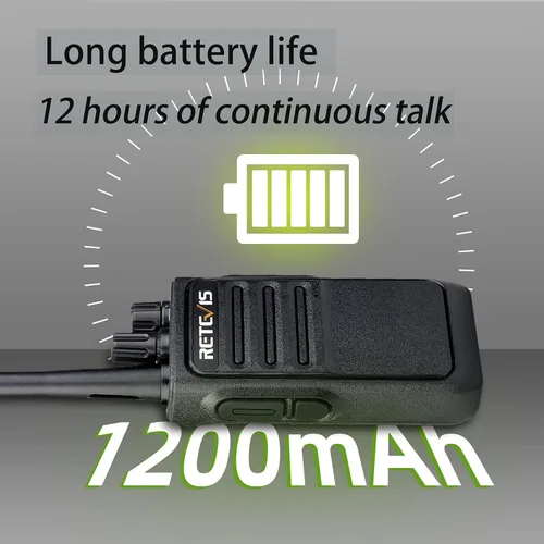 Miniatura 4 de Retevis Walkie Talkies RT17 de largo alcance para adultos, radios recargables de 2 vías con base de cargador USB, radio bidireccional ligera