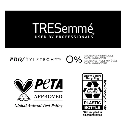 Miniatura 7 de TRESemmé Acondicionador rico en humedad, ceramida + ácido hialurónico, acondicionador de tamaño de viaje para cabello dañado, acondicionador