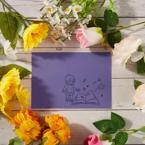 Miniatura 7 de Paquete de 100 cartulinas de papel grueso colorido en blanco para invitaciones, elaboración de tarjetas de felicitación, postales, fotos, papel