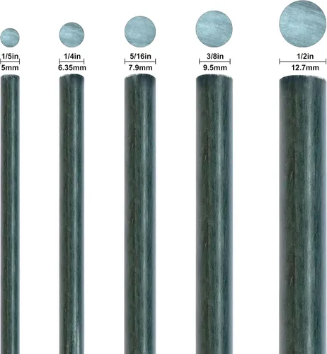 Miniatura 5 de Garden Stakes - Juego de 50 estacas de 3 pies de diámetro, ecológicas para plantas de 1/4 pulgadas de diámetro, estacas de tomate, verde