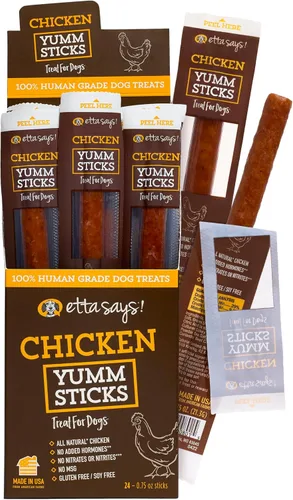 Miniatura 14 de etta says! Yumm Sticks - Golosinas de carne seca real para perros, carne seca de res, pollo, cerdo y pavo, grado humano, fabricadas en los Estados