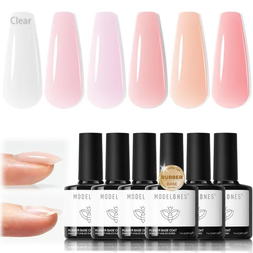 Miniatura 9 de modelones Juego de esmalte de uñas de gel, 0.5 onzas líquidas, base sedosa mejorada y capa superior extra brillante, transparente, no se limpia