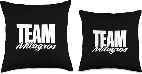 Miniatura 3 de Milagros Fan Club Designs Team Name, Cheer for Milagros Support Throw Pillow, 16x16, Multicolor
