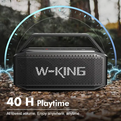 Miniatura 6 de W-KING Altavoces Bluetooth portátiles con subwoofer, 60 W (pico de 80 W) impermeable Bluetooth inalámbrico, graves