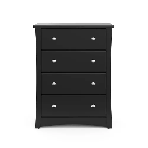Miniatura 4 de Storkcraft Crescent - Cómoda de 4 cajones (negro) - Certificado GREENGUARD Gold, cómoda fácil de combinar para guardería y dormitorio de niños
