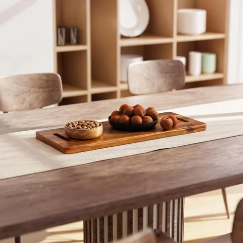 Miniatura 7 de TIDITA Tabla de Charcutería Grande de Madera de Acacia de 24" con Asas - Tablas de Madera Extra Largas para Servir Quesos - Plato Rectangular