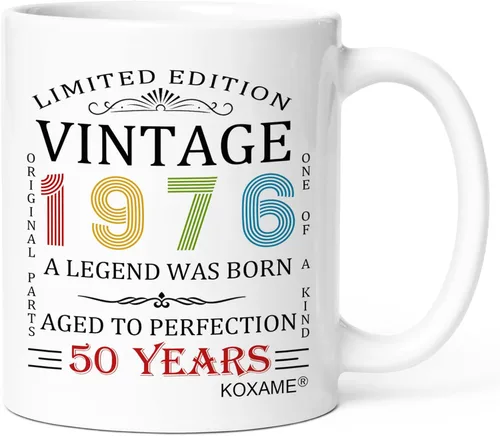 Miniatura 19 de Regalos de cumpleaños número 100 para hombres, taza de café vintage de 1926 de 11 onzas para mujeres, regalo de broma para hombre de 100 años