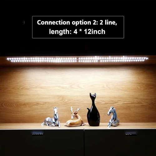 Miniatura 3 de WOBANE Kit de luz LED para pantalla, juego de barra de tira LED de 8 x 12 pulgadas, iluminación de gabinete para escaparate, estantería, encimera