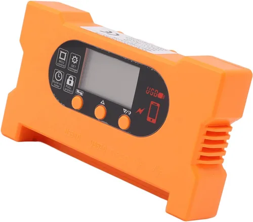 Miniatura 9 de Controlador de carga solar Dual USB tipo C de carga rápida Panel solar Regulador de batería Dc5521 Interfaz 12v/24v Adaptación automática (10A)