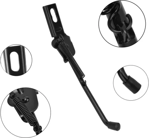 Miniatura 7 de SEISSO Soporte plegable de aleación de aluminio para bicicleta de 12-18 pulgadas, bicicleta de montaña, bicicleta de carretera - negro