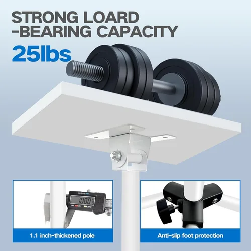 Miniatura 4 de Soporte para proyector, soporte para laptop de 22 a 55 pulgadas, trípode para proyector con soporte para teléfono, trípode para proyector