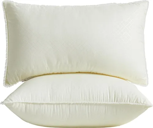 Almohadas de 12 x 20 pulgadas, suaves y afelpadas, relleno de fibra virgen, almohadas decorativas para sofá, cama, lavables a máquina, color blanco,