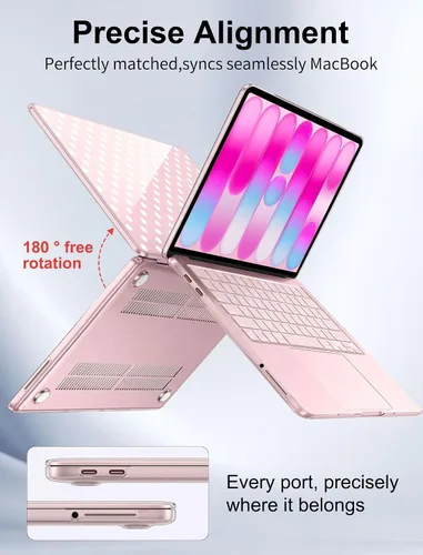 Miniatura 6 de Seorsok Funda compatible con MacBook Neo de 13 pulgadas, modelo A3404 de versión 2026 con chip A18 Pro, funda rígida de plástico transparente