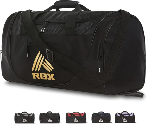 RBX Bolsas de gimnasio para hombres, pequeña bolsa de gimnasio para mujeres con compartimento para zapatos, bolsa de lona para viajes, bolsa de
