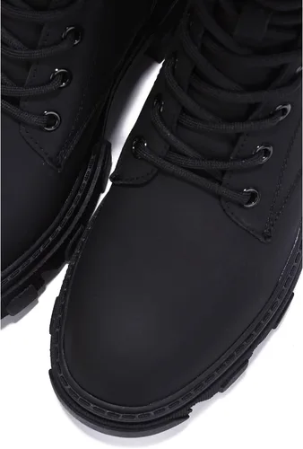 Miniatura 4 de Cape Robbin Chrisley Botas de combate para mujer, botas de plataforma con tacones gruesos de bloque, botas altas para mujer