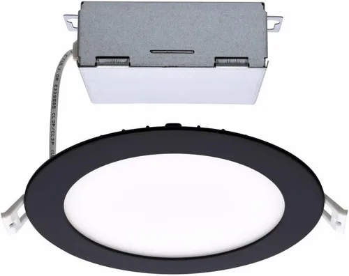 Miniatura 6 de Satco CCT Downlight LED de ajuste delgado con lente plana con controlador remoto, cuadrado de 8 pulgadas, color blanco