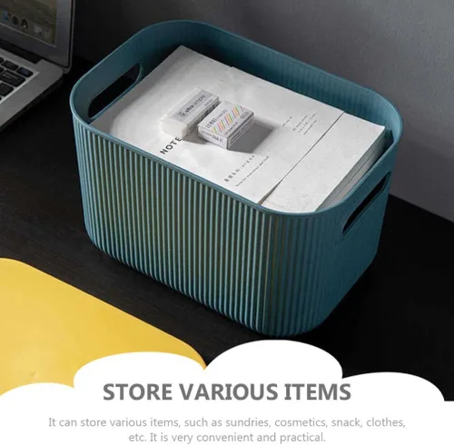 Miniatura 9 de Garneck 1 caja de almacenamiento de plástico con tapa, elegante organizador para ropa, cosméticos y decoración del hogar más versátil y opción