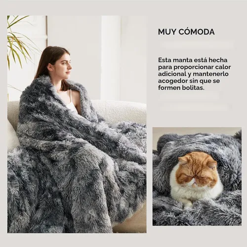 Miniatura 3 de Bedsure GentleSoft Manta de Tiro de Piel Sintética Esponjosa y Suave para Sofá, Forro Polar Sherpa Suave Regalos Acogedores para Mujeres, Manta