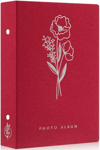Miniatura 8 de Lanpn - Álbum de fotos autoadhesivo de lino, 40 páginas, álbum de fotos para manualidades, páginas adhesivas magnéticas, contiene fotos de 4 x 6, 7
