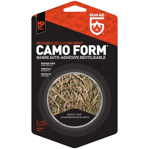 GEAR AID Camo Form Envoltura de camuflaje de tela autoadhesiva y reutilizable, añade agarre y protege las manos de superficies frías o calientes