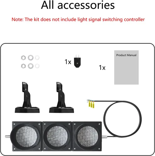 Miniatura 9 de 100mm (4 pulgadas) AC85-265V Kit de Luz de Tráfico/Parada/Avanza, Lámpara con Carcasa de PC Impermeable IP65 (CA 85-265V)
