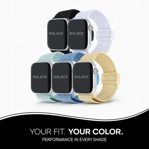 Miniatura 7 de Solace Sport Adapt - Correas para Apple Watch, nailon transpirable con cierre magnético, correa unisex para reloj inteligente, correa para Apple