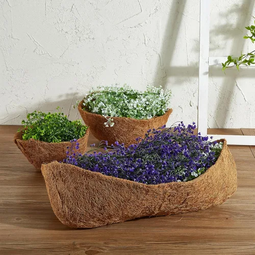Miniatura 6 de 1 pieza de revestimientos de coco para macetas, revestimientos de repuesto para cestas colgantes, inserto de coco duradero para jardín al aire libre