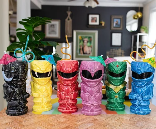 Miniatura 6 de Geeki Tikis Power Rangers Green Ranger - Taza de cerámica de 16 onzas Vasos de cóctel, taza de cerveza para licor, bebidas, bebidas de pub, vasos