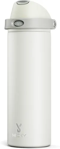 Miniatura 47 de Botella de agua aislada de 40 onzas con popote, botella de agua de metal de acero inoxidable con tapa 2 en 1, a prueba de fugas, fría durante 24