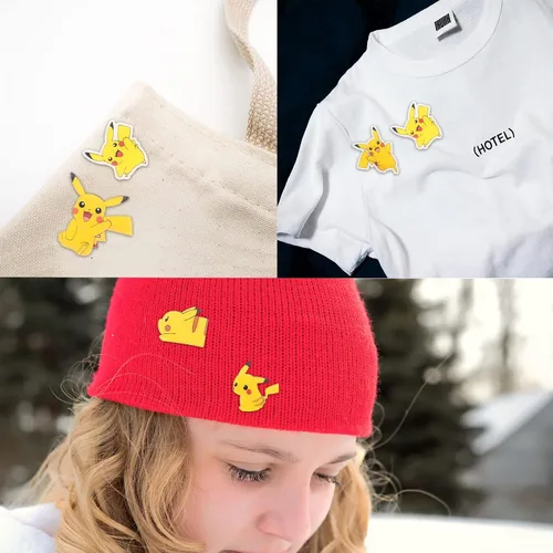 Miniatura 5 de Pines de anime lindos pines amarillos para mochilas, regalo de cumpleaños, Navidad, día del niño para niños, amigos, fanáticos del anime, el paquete