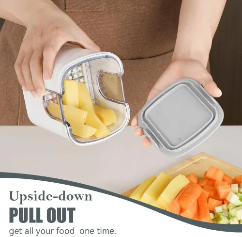 Miniatura 6 de Cortador de frutas y verduras Patatas fritas Cortador de patatas cebolla tomate 3 tamaños Dicer (BLANCO)