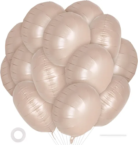 Miniatura 19 de 20 globos redondos negros, globos redondos de aluminio de 18 pulgadas, globos redondos gigantes de helio de Mylar para fiestas de cumpleaños, baby