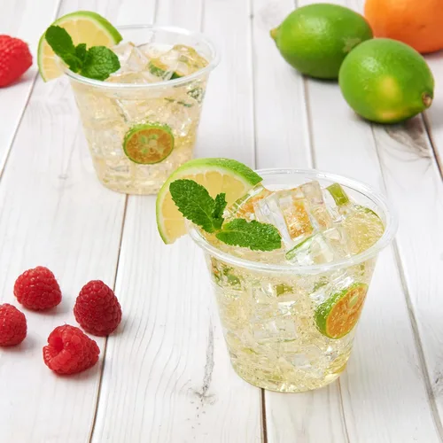 Miniatura 5 de Turbo Bee Paquete de 300 vasos de plástico transparente de 9 onzas, vasos desechables de cristal, vasos de plástico PET para fiestas, vino, jugo