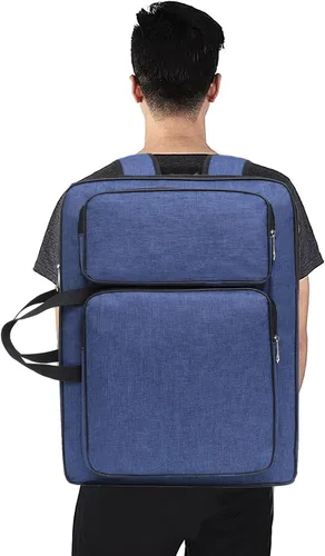 Miniatura 10 de PENINSULA LOVE Portafolio de arte 8K Bolsa de transporte impermeable para artistas, bolsa de mano portátil para artistas, bolsa de almacenamiento