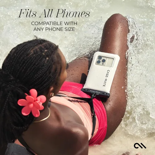 Miniatura 6 de Case-Mate Funda Impermeable IP68 para Teléfono - Funda Flotante Impermeable para Teléfono con Cordón Cruzado - Esenciales de Viaje para Playa y Sand