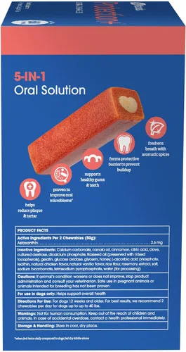 Miniatura 4 de Ark Naturals Protection+ Pasta dental sin cepillo, masticables dentales para perros para razas medianas, evita la placa y el sarro, refresca