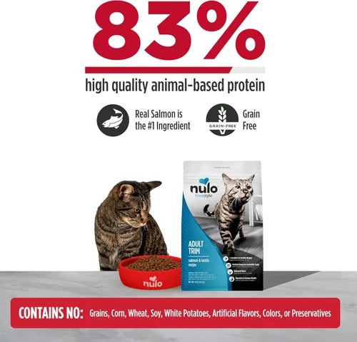 Miniatura 2 de Nulo Freestyle Alimento para Gatos Trim Alto en Proteínas, Receta de Salmón y Lentejas - Alimento Seco Natural para Gatos Sin Granos para Control