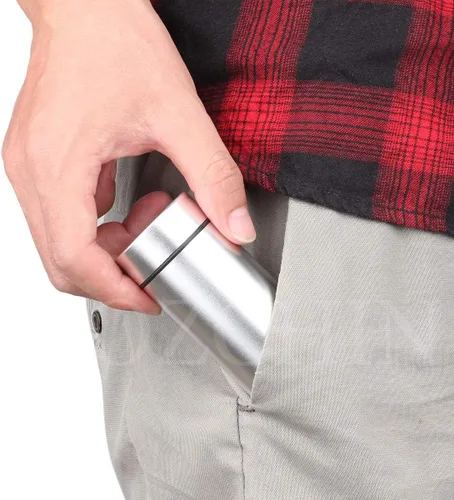 Miniatura 5 de OZCHIN Frasco de almacenamiento de aluminio portátil con tapa hermética a prueba de olores, botella contenedor de almacenamiento multiusos