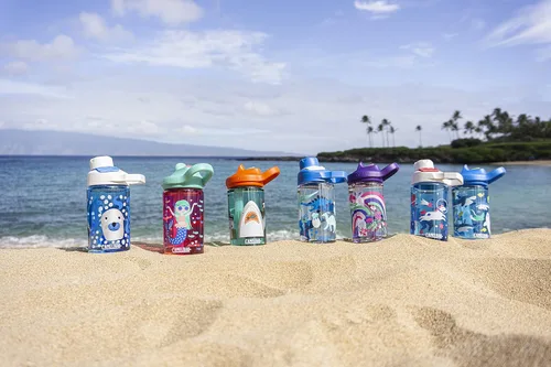 Miniatura 73 de CamelBak Eddy+ Kids Water Bottle with Bite Valve Straw, Leak‑Resistant Easy‑Sip Design for Everyday Hydration, 14oz Kids Animales de la selva
