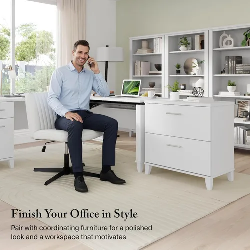 Miniatura 5 de Bush Furniture Somerset - Estantería alta de 5 niveles en acabado blanco