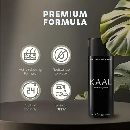 Miniatura 3 de KAAL Polvo de fibra capilar (0.97 oz, caoba), relleno de pelo de botella recargable para ocultar áreas de adelgazamiento, para hombres y mujeres