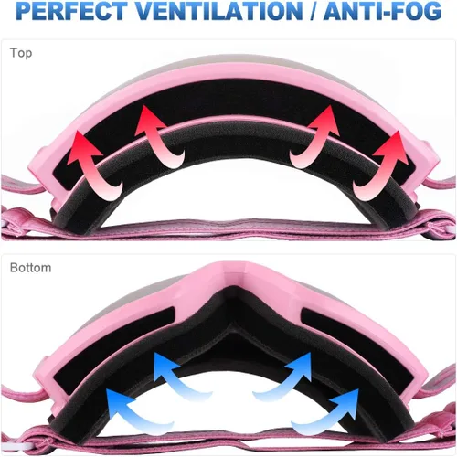 Miniatura 6 de Gafas de esquí y snowboard OTG, gafas antiniebla HD espejadas para hombres y mujeres