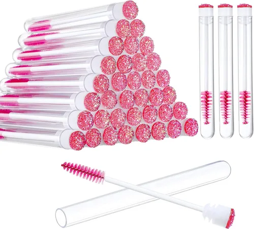 Miniatura 9 de Patelai - Juego de 80 tubos de cepillos desechables para rímel, 40 tubos vacíos con 40 carretes de pestañas, herramienta de maquillaje para Negro