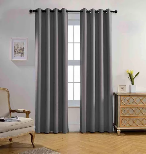 Miniatura 21 de Miuco paneles de cortina de oscurecimiento con arandelas, cortinas opacas con textura para salón, juego de 2