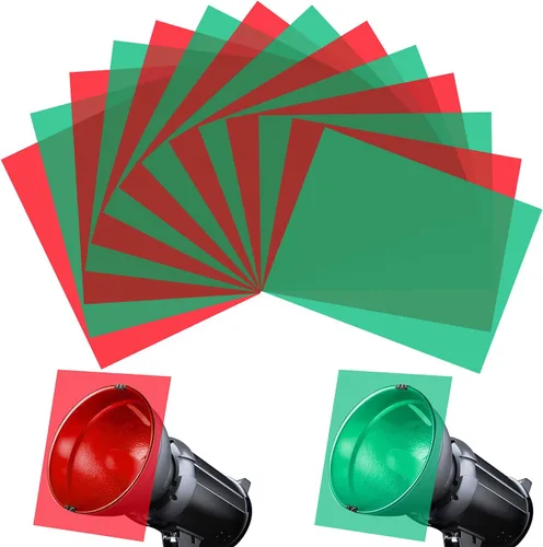 Filtro de luz de gel, 14 filtros de iluminación de corrección de superposiciones de colores, láminas de plástico de película de color transparente